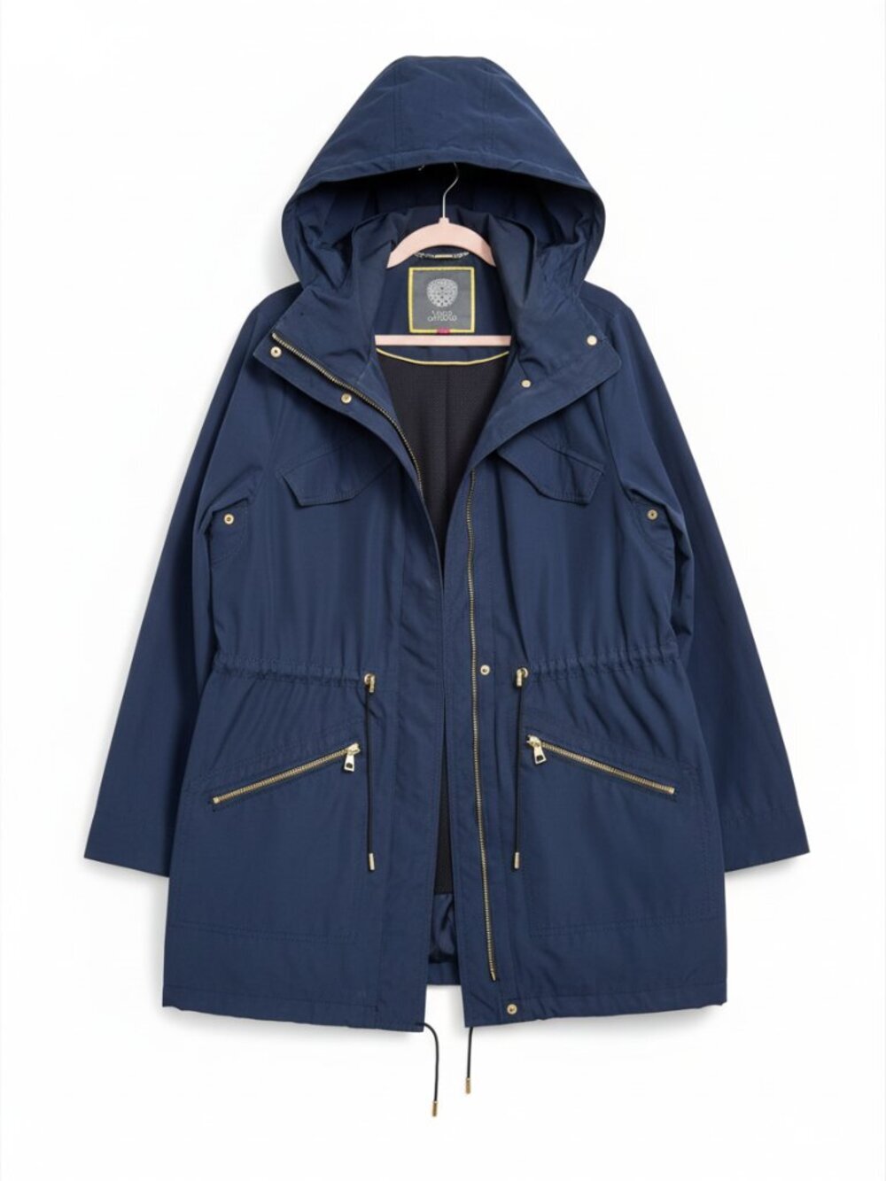 Vince Camuto Navy Blue Anorak Rain Jacket Coat